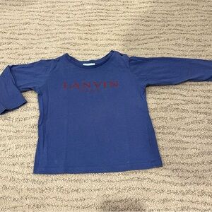 LANVIN Boy Blue Longsleeve Tshirt 18M